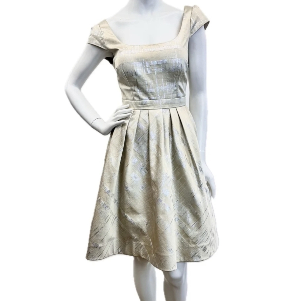 Brocade Fit & Flare Cocktail Dress